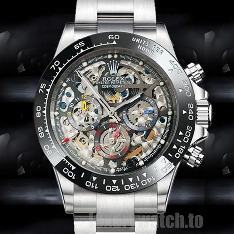 rolex skeleton|rolex daytona skeleton price.